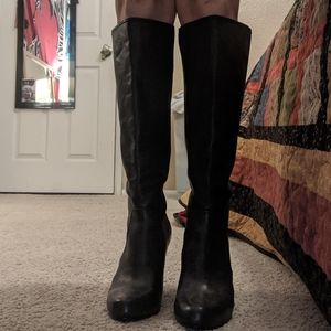 Black knee high boots